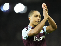 Youri Tielemans central midfield of Aston Villa and Belgium during the UEFA Champions League 2024/25 League Phase MD2 match between Aston Vi...