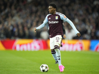 Jaden Philogene left winger of Aston Villa and England during the UEFA Champions League 2024/25 League Phase MD2 match between Aston Villa F...