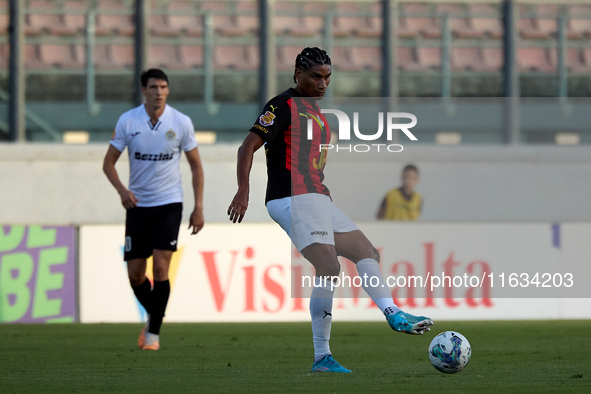 Mayron Marques Barbosa da Rocha of Hamrun Spartans is in action during the Malta 360 Sports Premier League soccer match between Hamrun Spart...