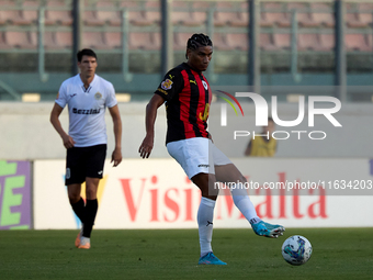 Mayron Marques Barbosa da Rocha of Hamrun Spartans is in action during the Malta 360 Sports Premier League soccer match between Hamrun Spart...