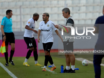 Branko Nisevic, head coach of Hibernians, reacts during the Malta 360 Sports Premier League soccer match between Hamrun Spartans and Hiberni...