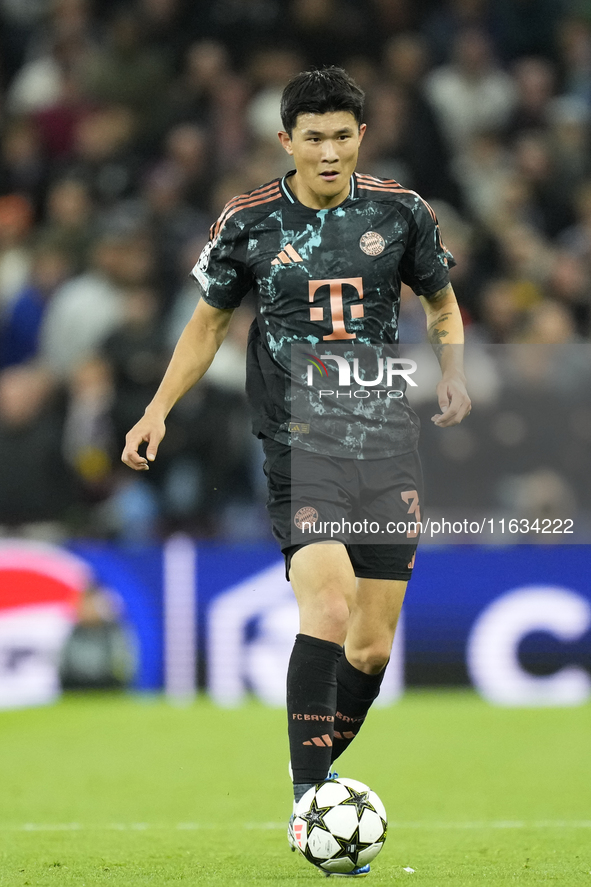 Min-jae Kim centre-back of Bayern Munich and Korea South during the UEFA Champions League 2024/25 League Phase MD2 match between Aston Villa...