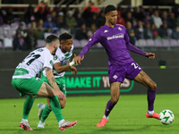 Amir Richardson of ACF Fiorentina controls the ball during  the Conference League match between ACF Fiorentina and The New Saints, on Octobe...