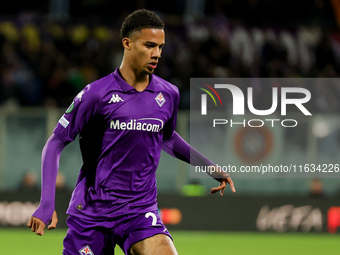 Amir Richardson of ACF Fiorentina controls the ball during  the Conference League match between ACF Fiorentina and The New Saints, on Octobe...