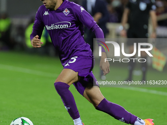 Fabiano Parisi of ACF Fiorentina controls the ball during  the Conference League match between ACF Fiorentina and The New Saints, on October...