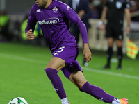 Fabiano Parisi of ACF Fiorentina controls the ball during  the Conference League match between ACF Fiorentina and The New Saints, on October...