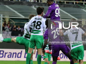 Christian Kouamè of ACF Fiorentina controls the ball during  the Conference League match between ACF Fiorentina and The New Saints, on Octob...