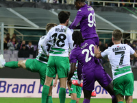 Christian Kouamè of ACF Fiorentina controls the ball during  the Conference League match between ACF Fiorentina and The New Saints, on Octob...