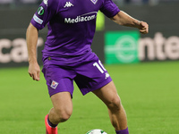 Albert Gudmundsson of ACF Fiorentina controls the ball during  the Conference League match between ACF Fiorentina and The New Saints, on Oct...