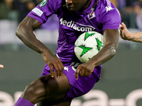 Moise Kean of ACF Fiorentina controls the ball during the Conference League match between ACF Fiorentina and The New Saints, on October 3 ,...