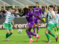 Moise Kean of ACF Fiorentina controls the ball during the Conference League match between ACF Fiorentina and The New Saints, on October 3 ,...