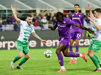 Moise Kean of ACF Fiorentina controls the ball during the Conference League match between ACF Fiorentina and The New Saints, on October 3 ,...