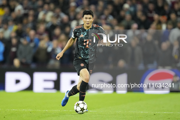 Min-jae Kim centre-back of Bayern Munich and Korea South during the UEFA Champions League 2024/25 League Phase MD2 match between Aston Villa...