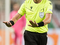 Referee Luca Pairetto during UEFA Conference League match Legia Warsaw vs Real Betis in Warsaw Poland on 3 October 2024. (