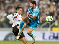 Bartosz Kapustka , Pablo Fornals  during UEFA Conference League match Legia Warsaw vs Real Betis in Warsaw Poland on 3 October 2024. (