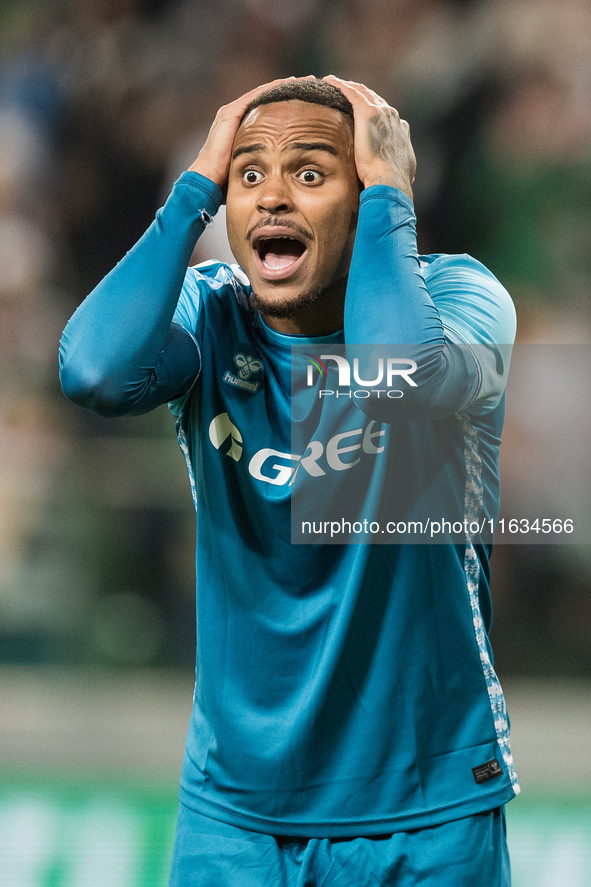 Natan  during UEFA Conference League match Legia Warsaw vs Real Betis in Warsaw Poland on 3 October 2024. 