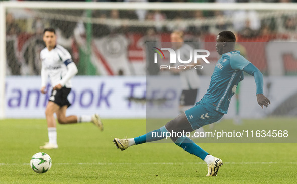 Nobel Mendy  during UEFA Conference League match Legia Warsaw vs Real Betis in Warsaw Poland on 3 October 2024. 