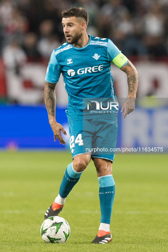 Aitor Ruibal  during UEFA Conference League match Legia Warsaw vs Real Betis in Warsaw Poland on 3 October 2024. 