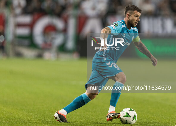 Aitor Ruibal  during UEFA Conference League match Legia Warsaw vs Real Betis in Warsaw Poland on 3 October 2024. 