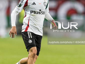 Kacper Chodyna  during UEFA Conference League match Legia Warsaw vs Real Betis in Warsaw Poland on 3 October 2024. (