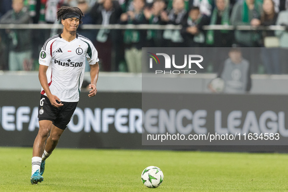 Maxi Oyedele  during UEFA Conference League match Legia Warsaw vs Real Betis in Warsaw Poland on 3 October 2024. 