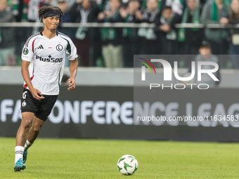 Maxi Oyedele  during UEFA Conference League match Legia Warsaw vs Real Betis in Warsaw Poland on 3 October 2024. (