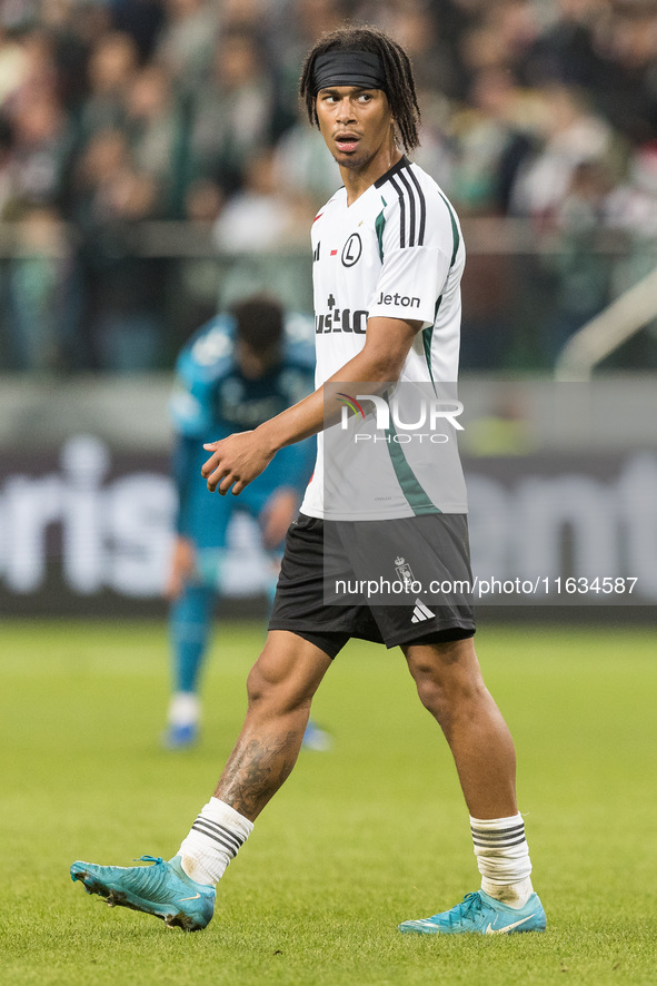 Maxi Oyedele  during UEFA Conference League match Legia Warsaw vs Real Betis in Warsaw Poland on 3 October 2024. 