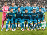 Team Betis during UEFA Conference League match Legia Warsaw vs Real Betis in Warsaw Poland on 3 October 2024. (