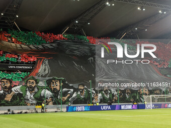 Legia fans during UEFA Conference League match Legia Warsaw vs Real Betis in Warsaw Poland on 3 October 2024. (