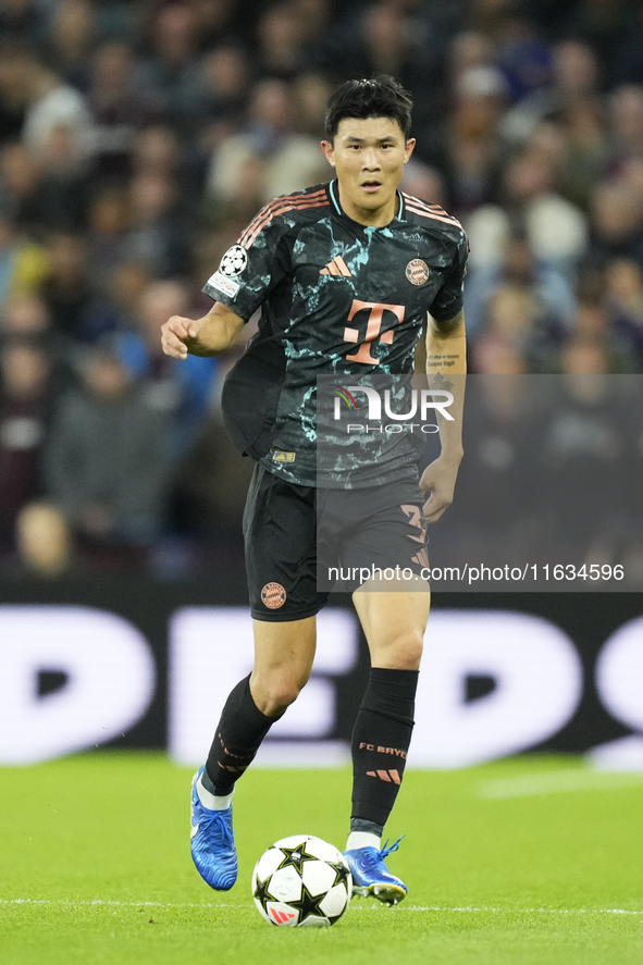 Min-jae Kim centre-back of Bayern Munich and Korea South during the UEFA Champions League 2024/25 League Phase MD2 match between Aston Villa...