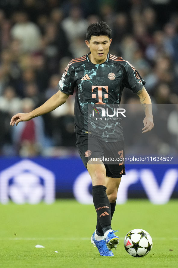 Min-jae Kim centre-back of Bayern Munich and Korea South during the UEFA Champions League 2024/25 League Phase MD2 match between Aston Villa...