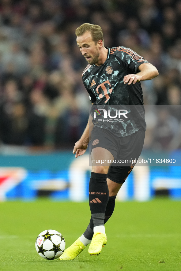 Harry Kane centre-forward of Bayern Munich and England during the UEFA Champions League 2024/25 League Phase MD2 match between Aston Villa F...