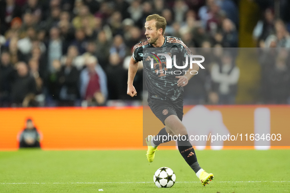 Harry Kane centre-forward of Bayern Munich and England during the UEFA Champions League 2024/25 League Phase MD2 match between Aston Villa F...