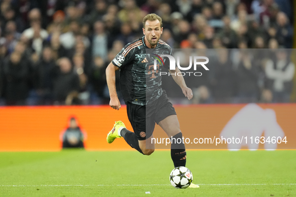 Harry Kane centre-forward of Bayern Munich and England during the UEFA Champions League 2024/25 League Phase MD2 match between Aston Villa F...