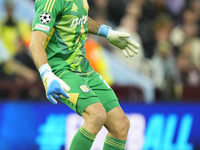 Emiliano Martinez goalkeeper of Aston Villa and Argentina during the UEFA Champions League 2024/25 League Phase MD2 match between Aston Vill...