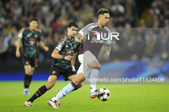 Morgan Rogers attacking midfield of Aston Villa and England during the UEFA Champions League 2024/25 League Phase MD2 match between Aston Vi...