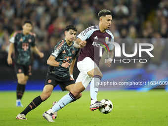 Morgan Rogers attacking midfield of Aston Villa and England during the UEFA Champions League 2024/25 League Phase MD2 match between Aston Vi...