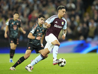 Morgan Rogers attacking midfield of Aston Villa and England during the UEFA Champions League 2024/25 League Phase MD2 match between Aston Vi...