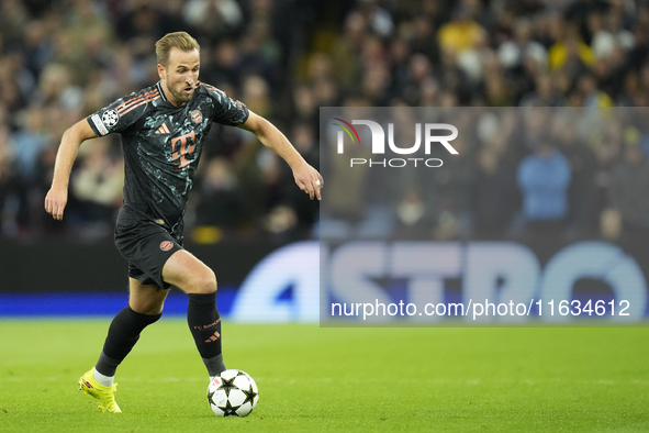 Harry Kane centre-forward of Bayern Munich and England during the UEFA Champions League 2024/25 League Phase MD2 match between Aston Villa F...