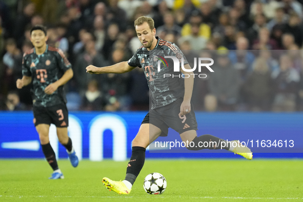 Harry Kane centre-forward of Bayern Munich and England during the UEFA Champions League 2024/25 League Phase MD2 match between Aston Villa F...