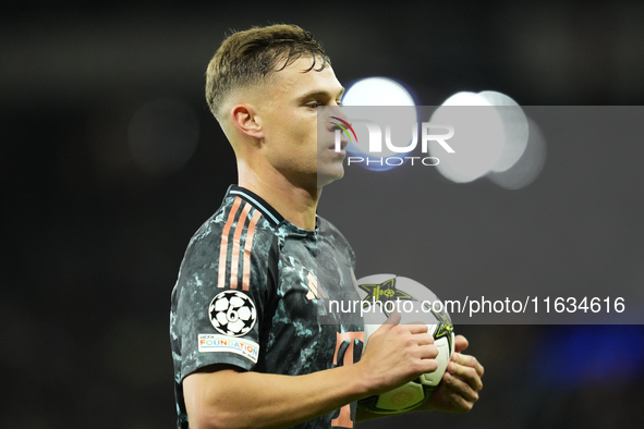 Joshua Kimmich central midfield of Bayern Munich and Germany during the UEFA Champions League 2024/25 League Phase MD2 match between Aston V...