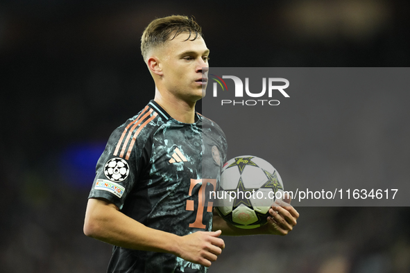 Joshua Kimmich central midfield of Bayern Munich and Germany during the UEFA Champions League 2024/25 League Phase MD2 match between Aston V...