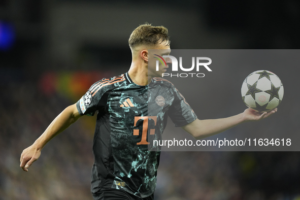 Joshua Kimmich central midfield of Bayern Munich and Germany during the UEFA Champions League 2024/25 League Phase MD2 match between Aston V...