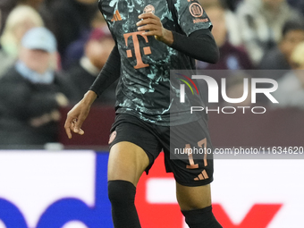 Michael Olise right winger of Bayern Munich and France during the UEFA Champions League 2024/25 League Phase MD2 match between Aston Villa F...