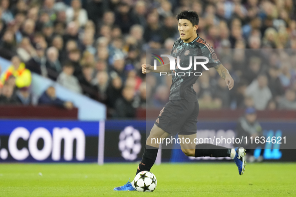 Min-jae Kim centre-back of Bayern Munich and Korea South during the UEFA Champions League 2024/25 League Phase MD2 match between Aston Villa...