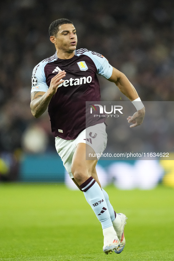 Diego Carlos centre-back of Aston Villa and Brazil during the UEFA Champions League 2024/25 League Phase MD2 match between Aston Villa FC an...