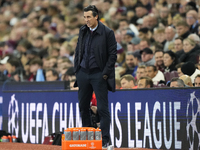 Unai Emery head coach of Aston Villa during the UEFA Champions League 2024/25 League Phase MD2 match between Aston Villa FC and FC Bayern Mu...