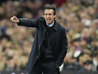 Unai Emery head coach of Aston Villa during the UEFA Champions League 2024/25 League Phase MD2 match between Aston Villa FC and FC Bayern Mu...