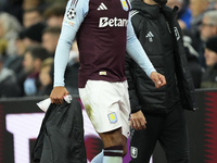 Ezri Konsa centre-back of Aston Villa and England replace injured during the UEFA Champions League 2024/25 League Phase MD2 match between As...