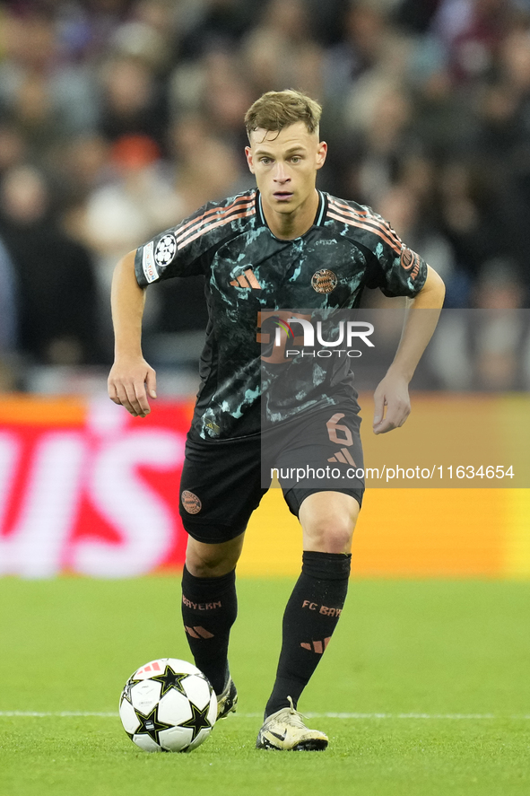 Joshua Kimmich central midfield of Bayern Munich and Germany during the UEFA Champions League 2024/25 League Phase MD2 match between Aston V...